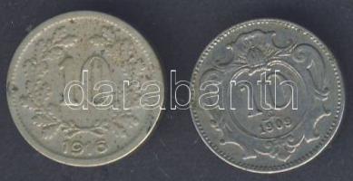 Ausztria 1909-1916. 10f (2x) T:2-/3+