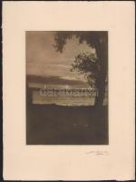 1930 Orphanides János (1876-1939): Balaton. Fotoheliogravür, papír, jelzett, 24x17,5 cm