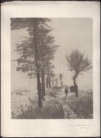 1932 Orphanides János (1876-1939): Cím nélkül. Fénynyomat, papír, jelzett, 30x24 cm