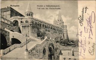 1906 Budapest I. Halászbástya (gyűrődés / crease)
