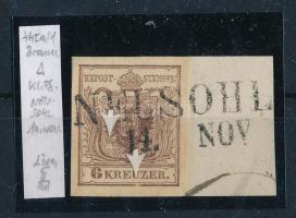 1850 6kr HP I nagy lemezhibákkal "NEUSOHL" Azonosítás: Strakosch