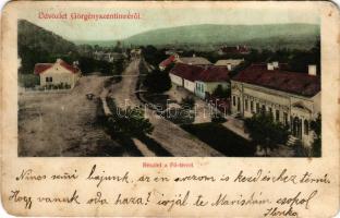 1908 Görgényszentimre, Görgény-Szt.-Imre, Gurghiu; részlet a Fő térrel / main square (fa)