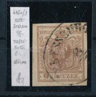 1850 6kr HP I rozsdabarna, kiemelt sas és nagy festékfolt "PRESSBURG" Azonosítás: Strakosc...