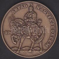 1996 "A honfoglalás emlékére" Br emlékplakett. Szign:Lebó F. T:1