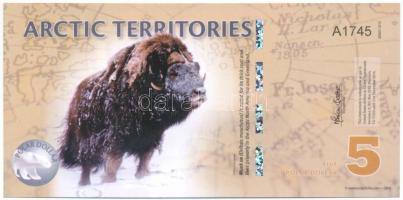 Sarkvidéki területek 2012. 5$ fantázia bankjegy "A1745" T:UNC
Arctic Territories 2012. 5 ...