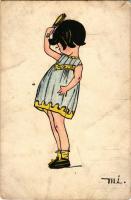 Children art postcard. artist signed (EM)