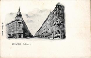 Budapest VI. Andrássy út, Bajcsy-Zsilinszky út sarok. St. Tietze kiadása (EB)
