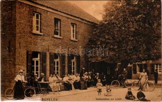 Repelen, Restauration zur Linde. Aug. Steiger / restaurant, bicycles (fa)