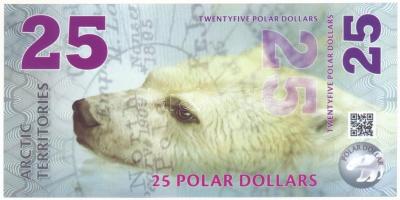 Sarkvidéki területek 2012. 25$ fantázia bankjegy "A1745" T:UNC
Arctic Territories 2012. 2...