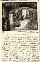 1906 Kézzel rajzolt művészlap / hand-drawn art postcard (EK)