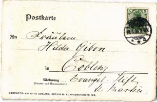 1906 Kézzel rajzolt művészlap / hand-drawn art postcard (EK)