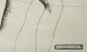 Herbert Traub, (1940-2022): Haláljáték (Tod ... Spiele), 1974. Hidegtű, papír, jelzett, számozott (5...
