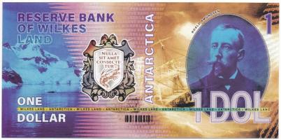 Antarktisz / Wilkes-föld 2021. 1$ fantázia bankjegy "AA00000324" T:UNC
Antarctica / Wilke...