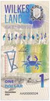 Antarktisz / Wilkes-föld 2021. 1$ fantázia bankjegy "AA00000324" T:UNC
Antarctica / Wilke...
