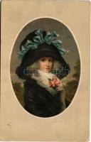 Lady art postcard. M. Munk Vienne Nr. 559. litho (fa)