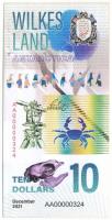 Antarktisz / Wilkes-föld 2021. 10$ fantázia bankjegy "AA00000324" T:UNC
Antarctica / Wilk...