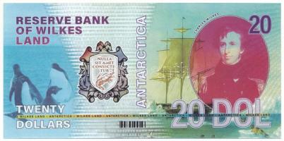 Antarktisz / Wilkes-föld 2021. 20$ fantázia bankjegy "AA00000324" T:UNC
Antarctica / Wilk...