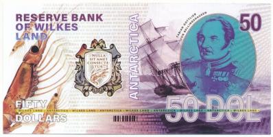 Antarktisz / Wilkes-föld 2021. 50$ fantázia bankjegy "AA00000324" T:UNC
Antarctica / Wilk...