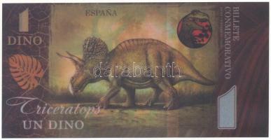 Spanyolország 2021. 1D fantázia bankjegy "AA89374" T:UNC
Spain 2021. 1 Dino fantasy bankn...