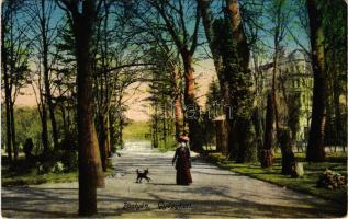 1925 Pöstyén, Pistyan, Piestany; Gyógykert / spa park (EK)
