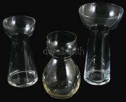 3 darab design virághagyma váza, hibátlan, m: 20 cm alatt