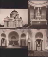cca 1931 Bp., VIII., a tisztviselőtelepi Magyarok Nagyasszonya-templom, 4 db fotó, a hátoldalon pecs...