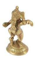Táncoló Ganésa. Bronz, Kína, 20. sz. első fele, jelzés nélkül, hibátlan, m: 8,5 cm