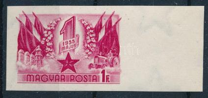 1955 Május 1. VI. vágott ívszéli bélyeg (6.000)