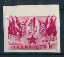 1955 Május 1. VI. vágott ívszéli bélyeg (6.000)