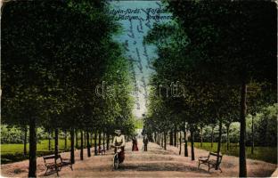 1920 Pöstyén, Pistyan, Piestany; Főfasor / spa promenade (EK)