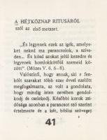 Zsidó ünnepek. Ámos Imre tizennégy linómetszete. (Számozott miniatűr kötet.)
(Kaposvár), [1986]. Mi...