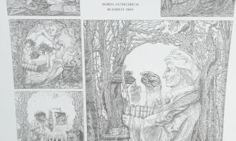 Keresztes Dóra (1953-), Orosz István (1951-): A bolondok hajója II, második tized. Plakát, szitanyom...