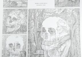 Keresztes Dóra (1953-), Orosz István (1951-): A bolondok hajója II., második tized. Plakát, szitanyo...