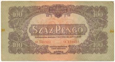 1944. 100P "A Vöröshadsereg Parancsnoksága", "CB 139822" T:F szép papír
Adamo P...