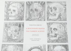 Keresztes Dóra (1953-), Orosz István (1951-): A bolondok hajója III., harmadik tized. Plakát, szitan...