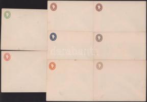 1861 Használatlan Díjjegyes boríték sor 3kr-35kr