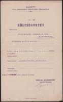 1909 Esztergom, Ganz-féle Villamossági Gyár Rt. költségvetés (22 lámpahely vezeték és szerelése) + f...