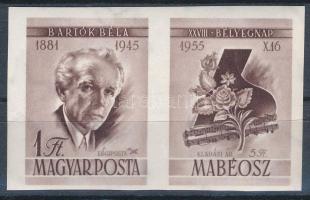 1955 Bélyegnap - Bartók vágott szelvényes bélyeg (10.000)