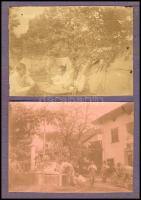cca 1914-1918 I. világháborús fotóalbum az olasz fronton készült felvételekkel, rajtuk tüzérségi ágy...