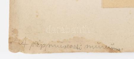 cca 1915 Kankovszky Ervin (1884-1945): Hölgyek a budapesti Szépművészeti Múzeum épületénél, nagymére...
