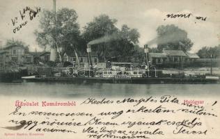 Komárom Ship factory with SS Torontál