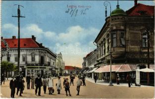 1915 Lugos, Lugoj; Király utca, Klein üzlete. Nagel Sándor kiadása / street view, shops (EK)