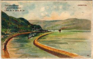 Orsova, Vaskapu-csatorna / Canal de la porte de fer (portile de fier) / Eiserne-Thor Canal / canal. ...
