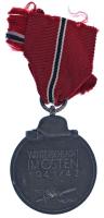 Német Harmadik Birodalom 1942. "Az 1941/1942. évi Keleti Téli Hadjárat Emlékérme" fém kitü...