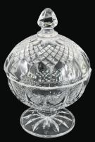 Kristály, fedeles bonbonniere. Hibátlan 24 cm