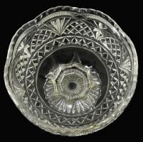 Kristály, gyümölcskínáló tál Hibátlan s: 24 cm, m: 20 cm