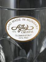 Ajka kristály váza, jelzett , hibátlan 20 cm