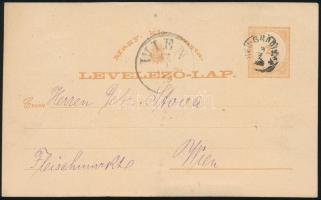 1879 2kr díjjegyes levelezőlap "NEU-GRADISKA" - Wien