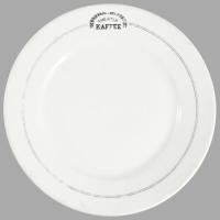 Theater Kaffe - feliratos Victoria porcelán tányér, kis kopással d: 24 cm