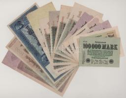 Német Birodalom 1908-1923. 13db bankjegy T:F közte szép papír
German Empire 1908-1923. 13pcs bankno...